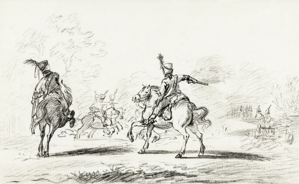 Cavalry fight Jean Bernard (1775-1883)
